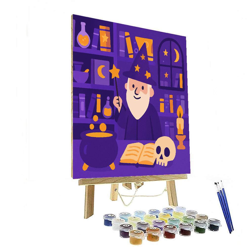 Wizard's Enchanted Study Paint By Numbers Art