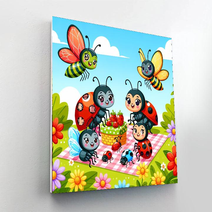 Colorful Bug Adventures Paint By Numbers