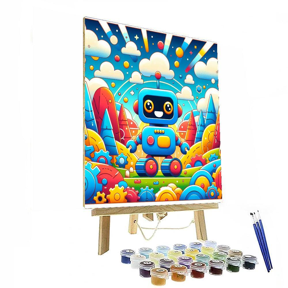 Adventurous Little Robot Paint By Numbers Art