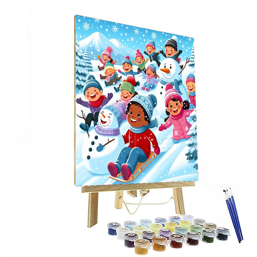 Merry Snow Day Paint By Color