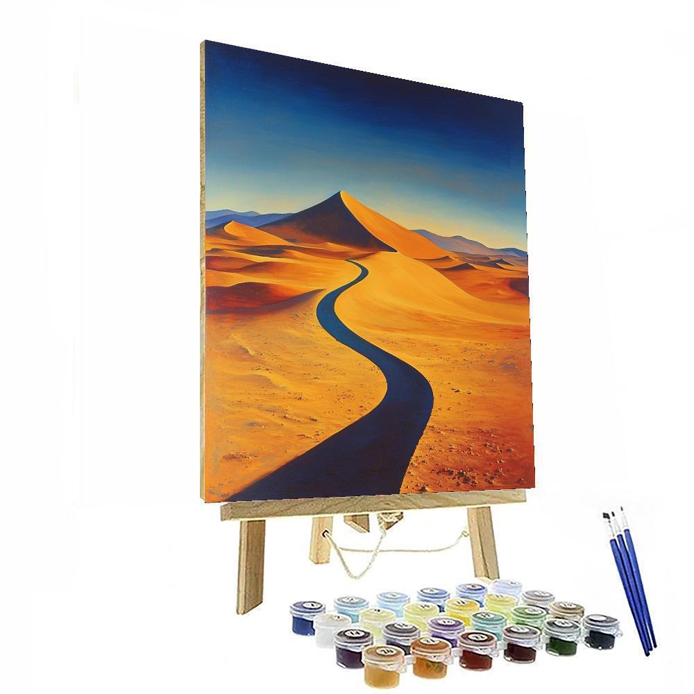 Salvador Dalí Inspired Enigmatic Desert  Number Painting