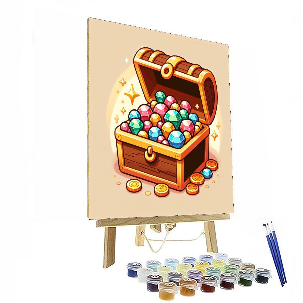Bright Treasure Chest Painting By Numbers Kit