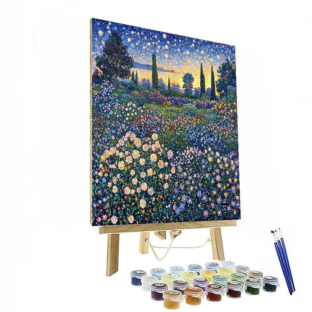 Georges Seurat Inspired Mystical Twilight Garden  Paint By Numbers Kits