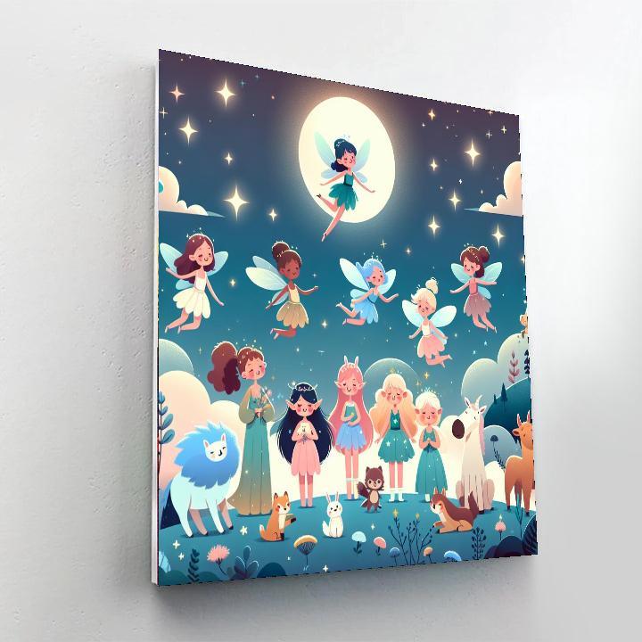 Moonlit Fairyland Escape Paint By Numbers Art