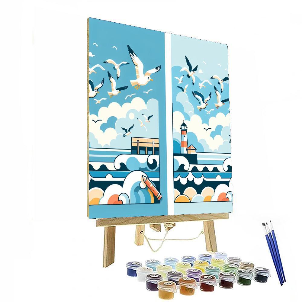 Seagull's Coastal Cruise Paint By Numbers