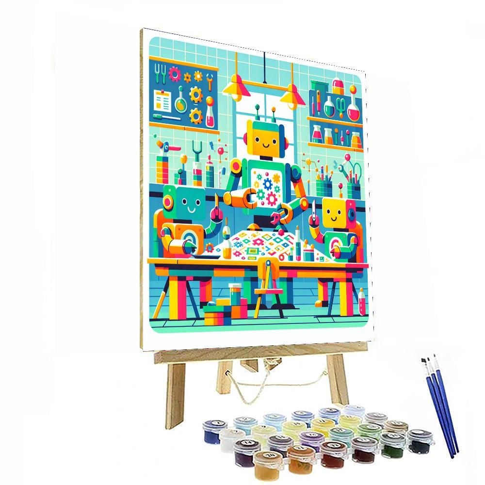 Robot Engineering Lab Painting By Numbers Kit