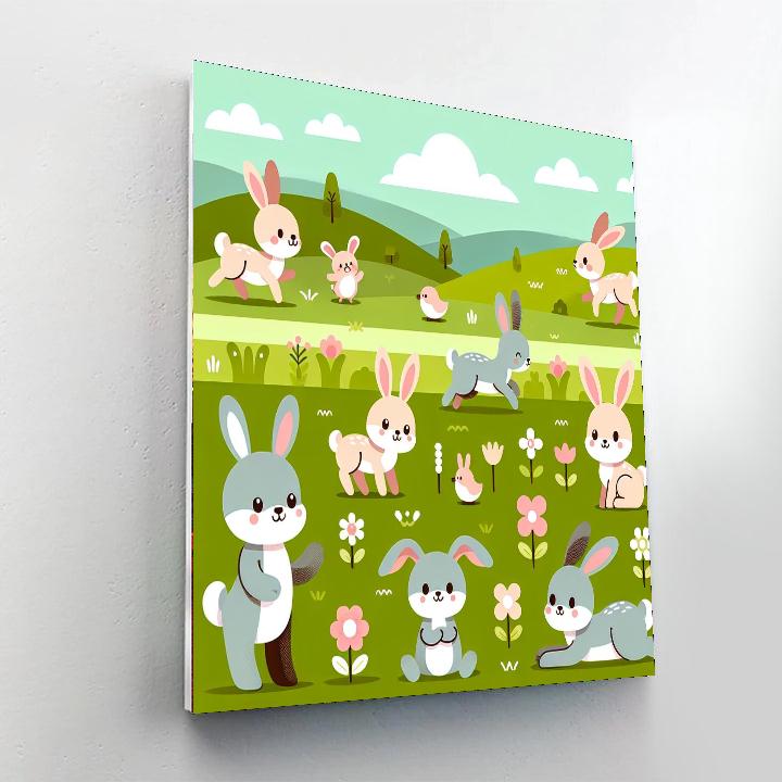 Giggles In The Grassland Painting By Numbers Kit