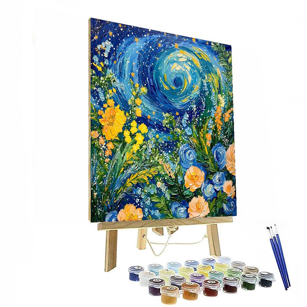 Vincent Van Gogh Inspired Starry Garden Escape  Paint By Number
