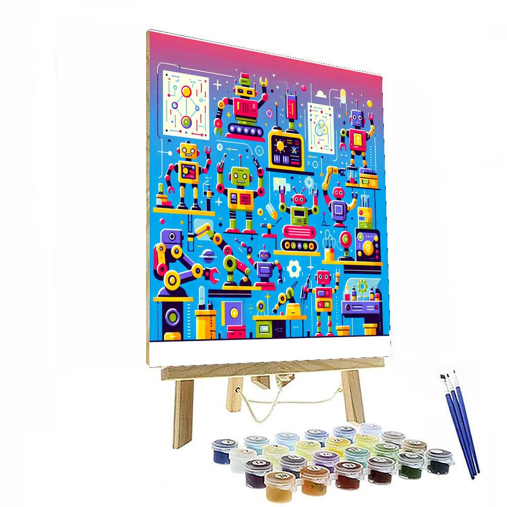 Robots And Gadgets Workshop Paint By Number