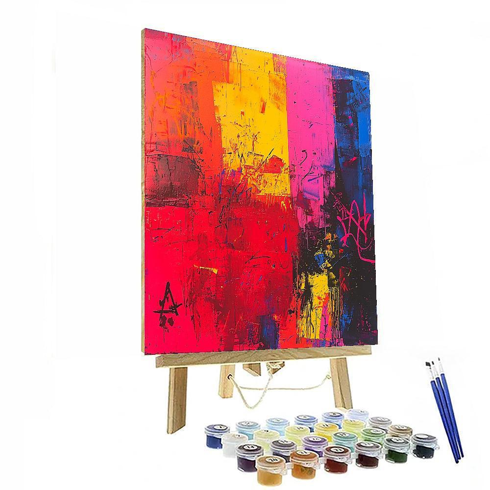 Jean-Michel Basquiat Inspired Urban Resilience  Paint By Numbers Art