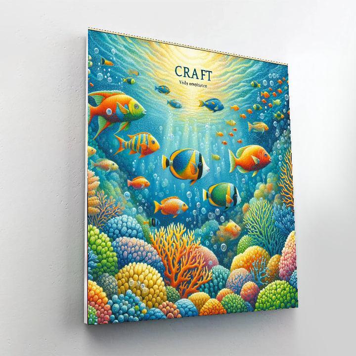 Charming Underwater Symphony Painting Number Kit