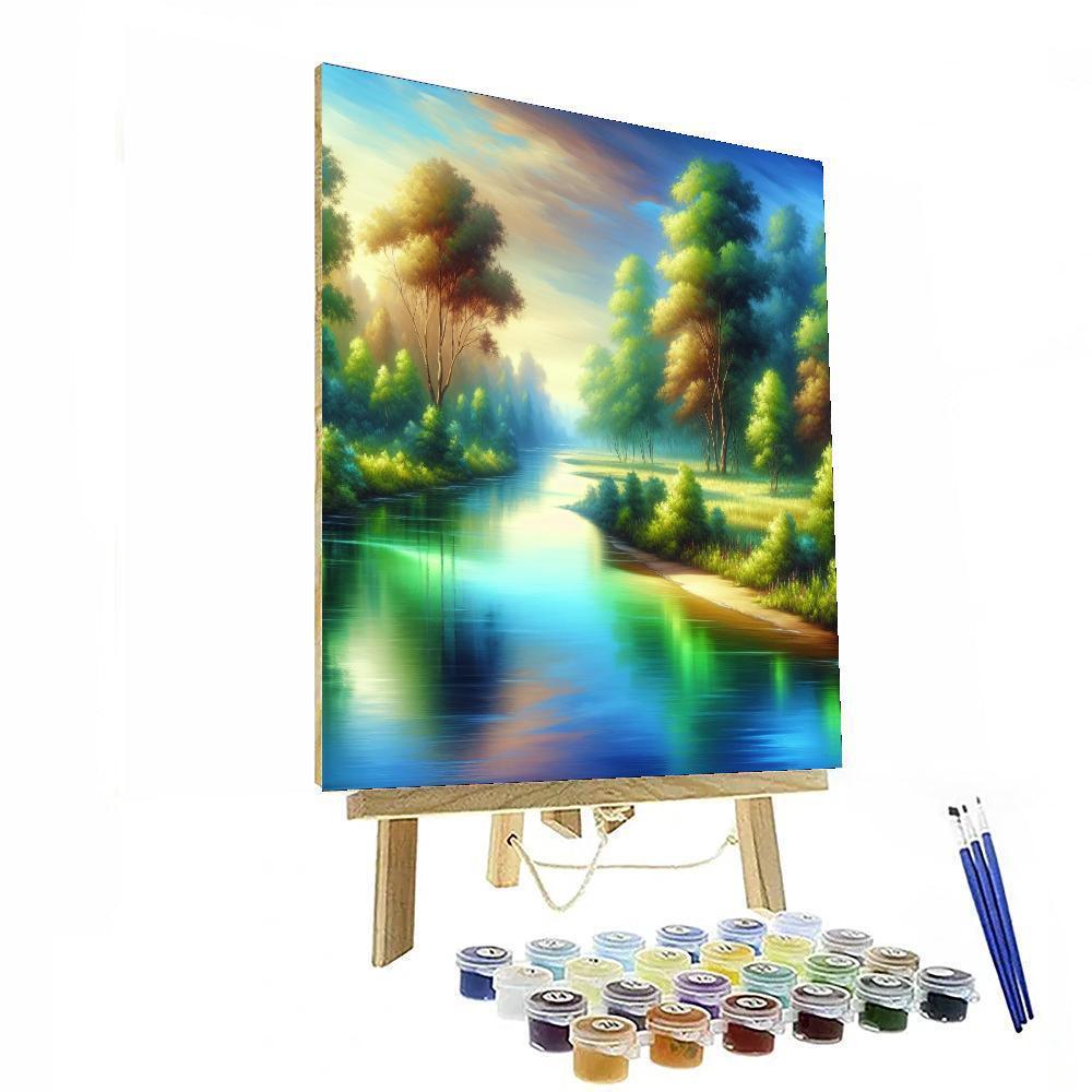 Soothing River Reflections Paint By Numbers Kits