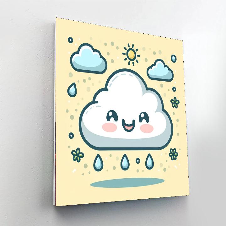 Joyful Little Cloud Painting By Numbers Kit