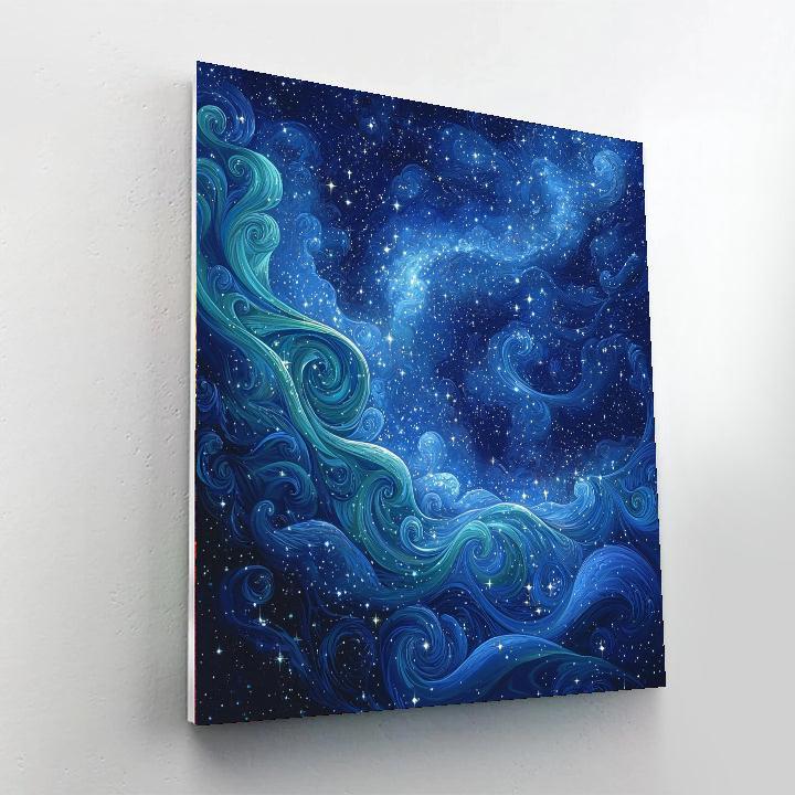 Alphonse Mucha Inspired Eternal Symphony Of Stars  DIY Paint By Numbers