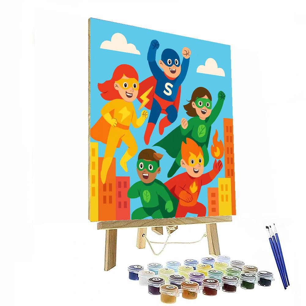 Mighty Superheroes Numbered Painting Kits
