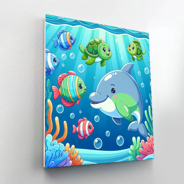 Friendly Underwater Friends Numbered Painting Kits