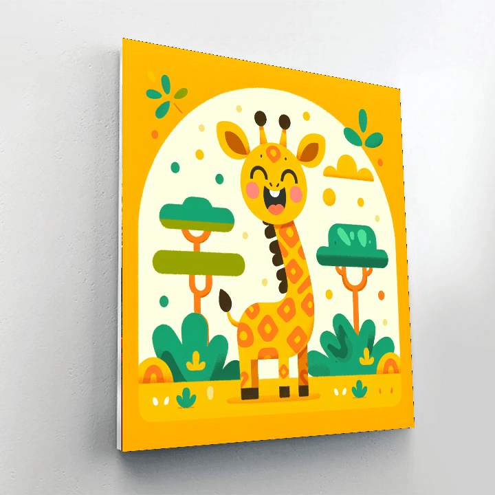 Giggly Giraffe Paint By Numbers Art