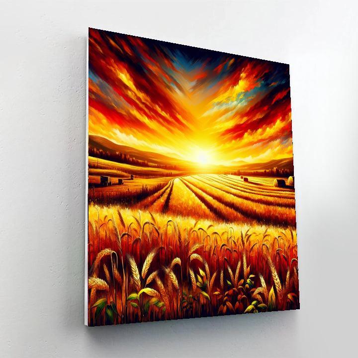 Amber Harvest Sunset Paint By Numbers Art