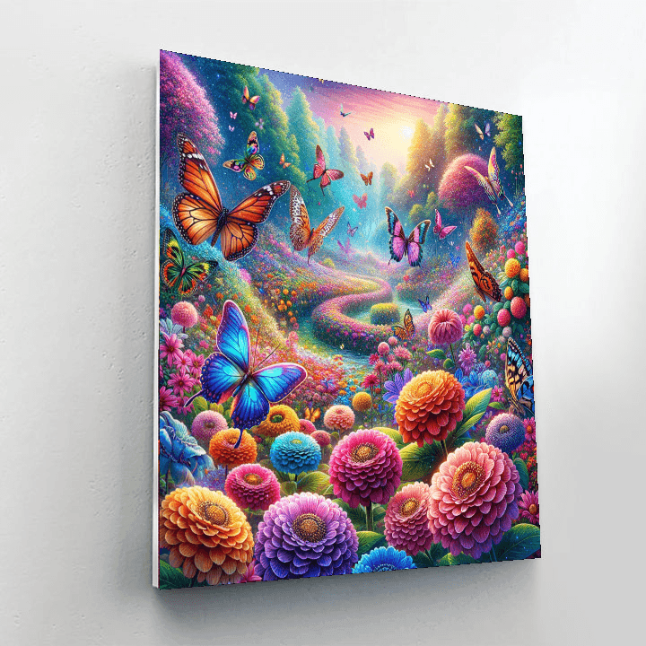 Exotic Butterfly Garden Paint By Number