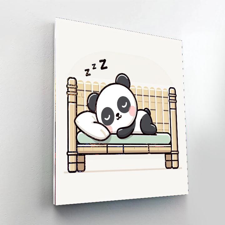 Cuddly Panda Nap Numbered Painting Kits
