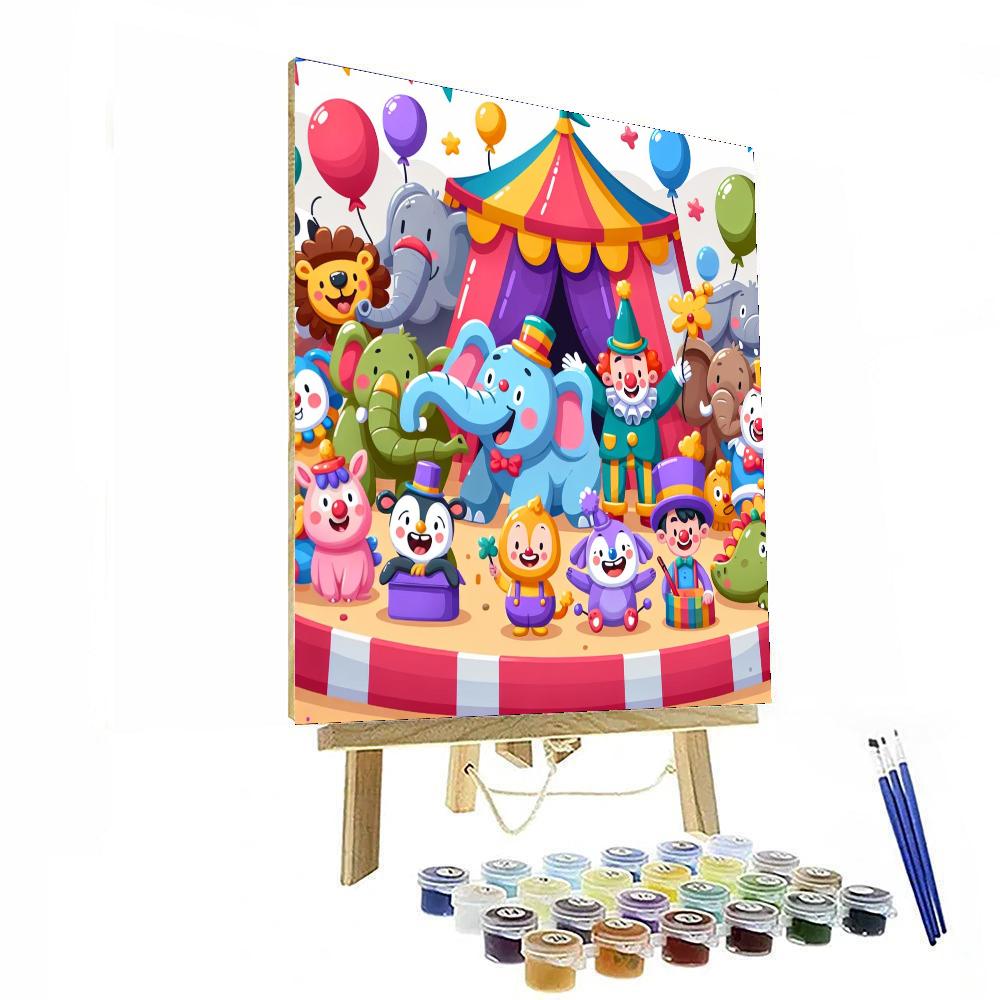 Cute Circus Friends Painting By Numbers Kit