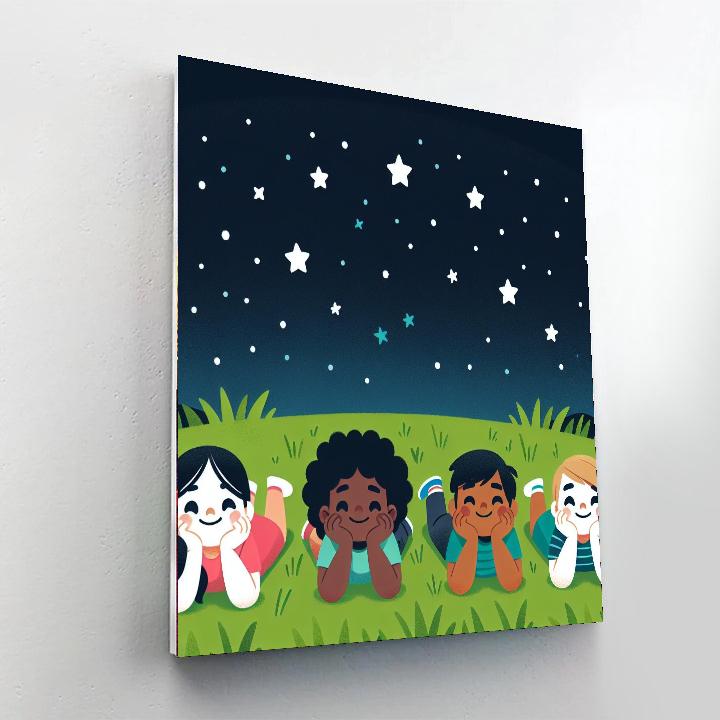 Starry Night Stargazing Paint By Numbers Art