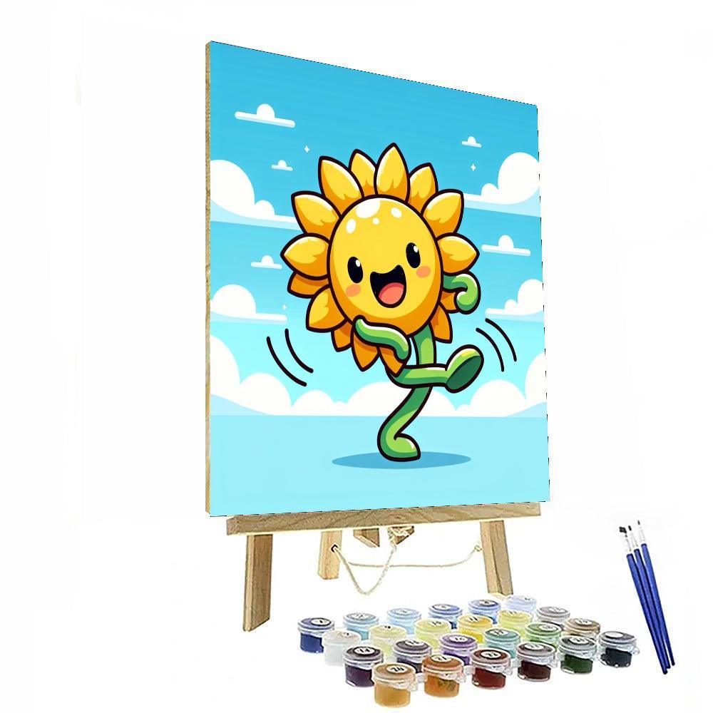 Dancing Sunflower Number Painting