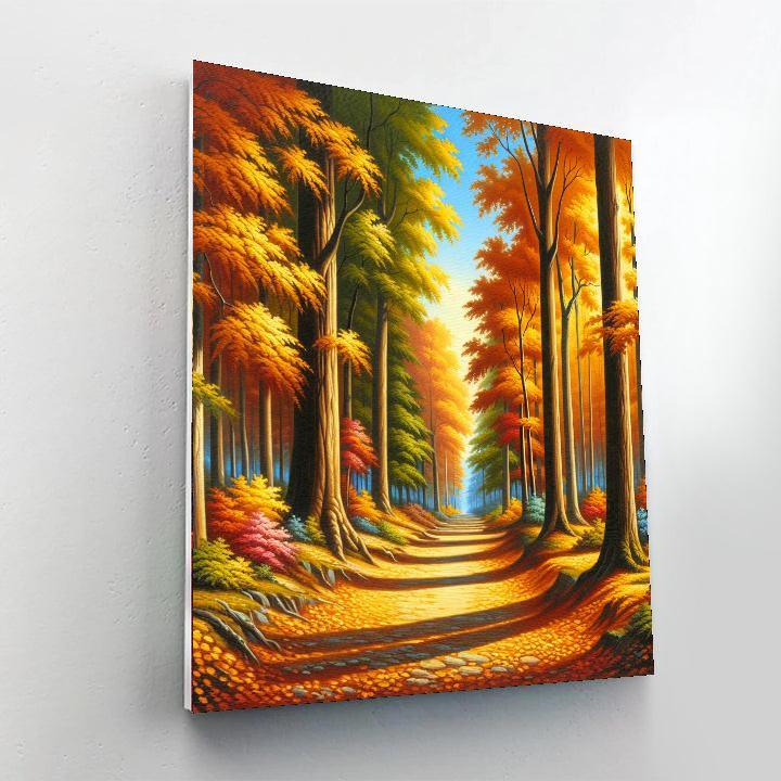Autumn Splendor Trail Paint By Numbers Art
