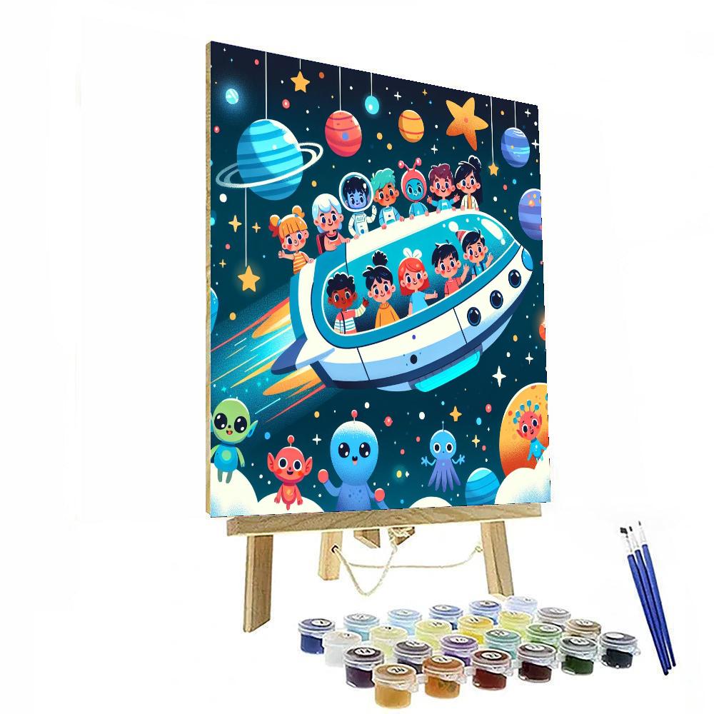 Starlight Galaxy Adventure Number Painting