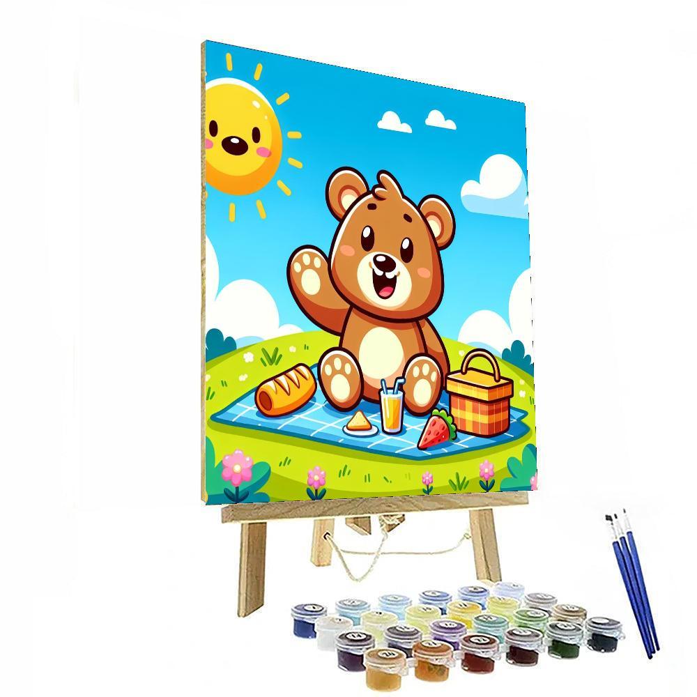 Bubbly Bear Picnic Number Painting