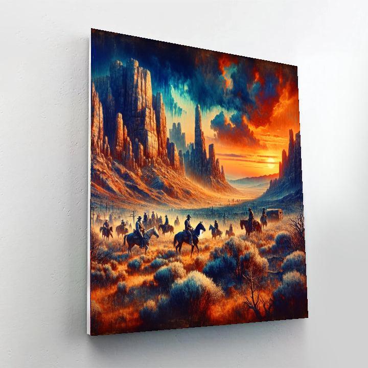 Wild West Frontier Adventure Painting Number Kit