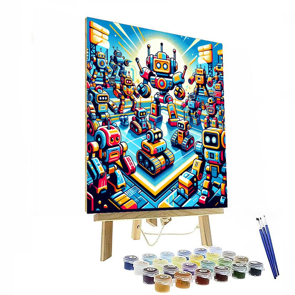 Robot Battle Arena Paint By Number