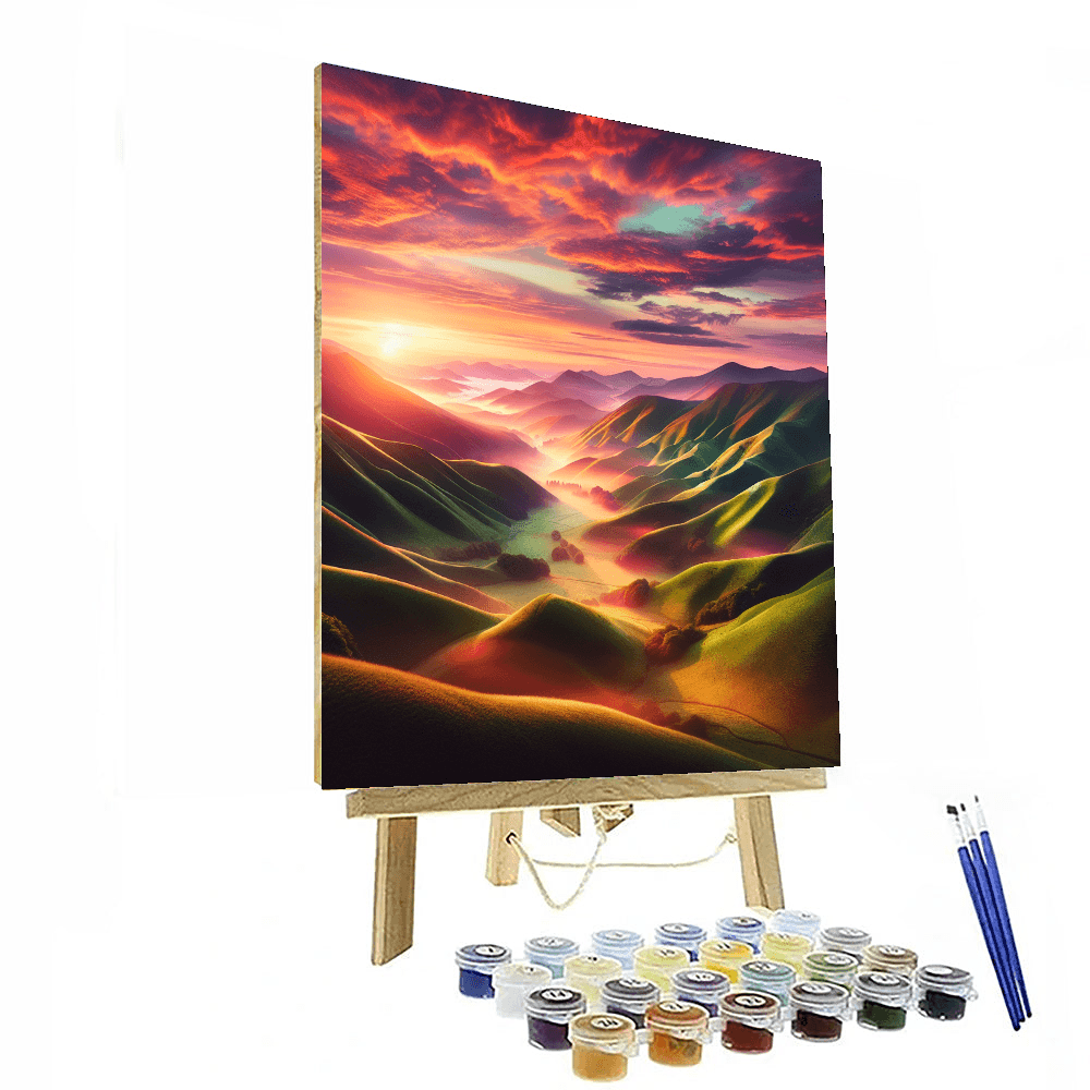 Majestic Valley Sunrise Paint By Numbers