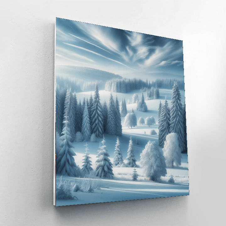 Winter's Whisper Landscape Paint By Number