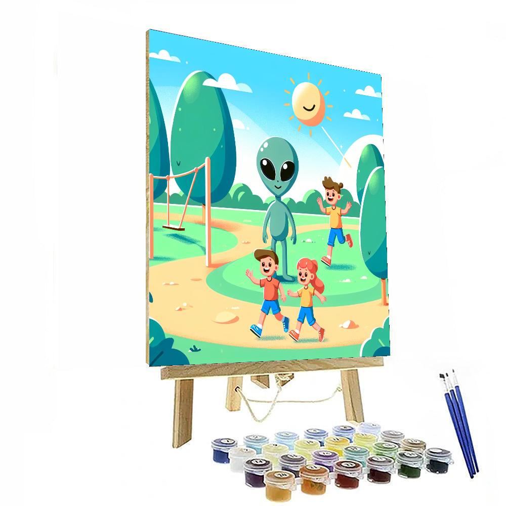 Alien Exploration Squad Number Painting