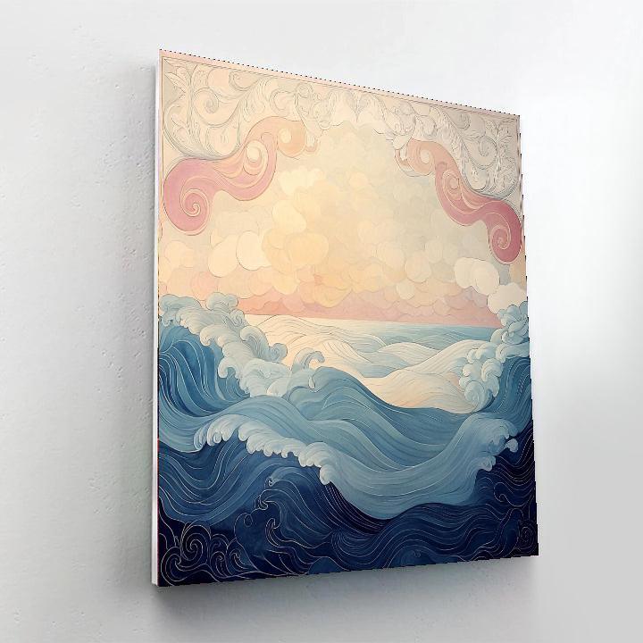 Alphonse Mucha Inspired Eternal Waves  Paint By Numbers Kits