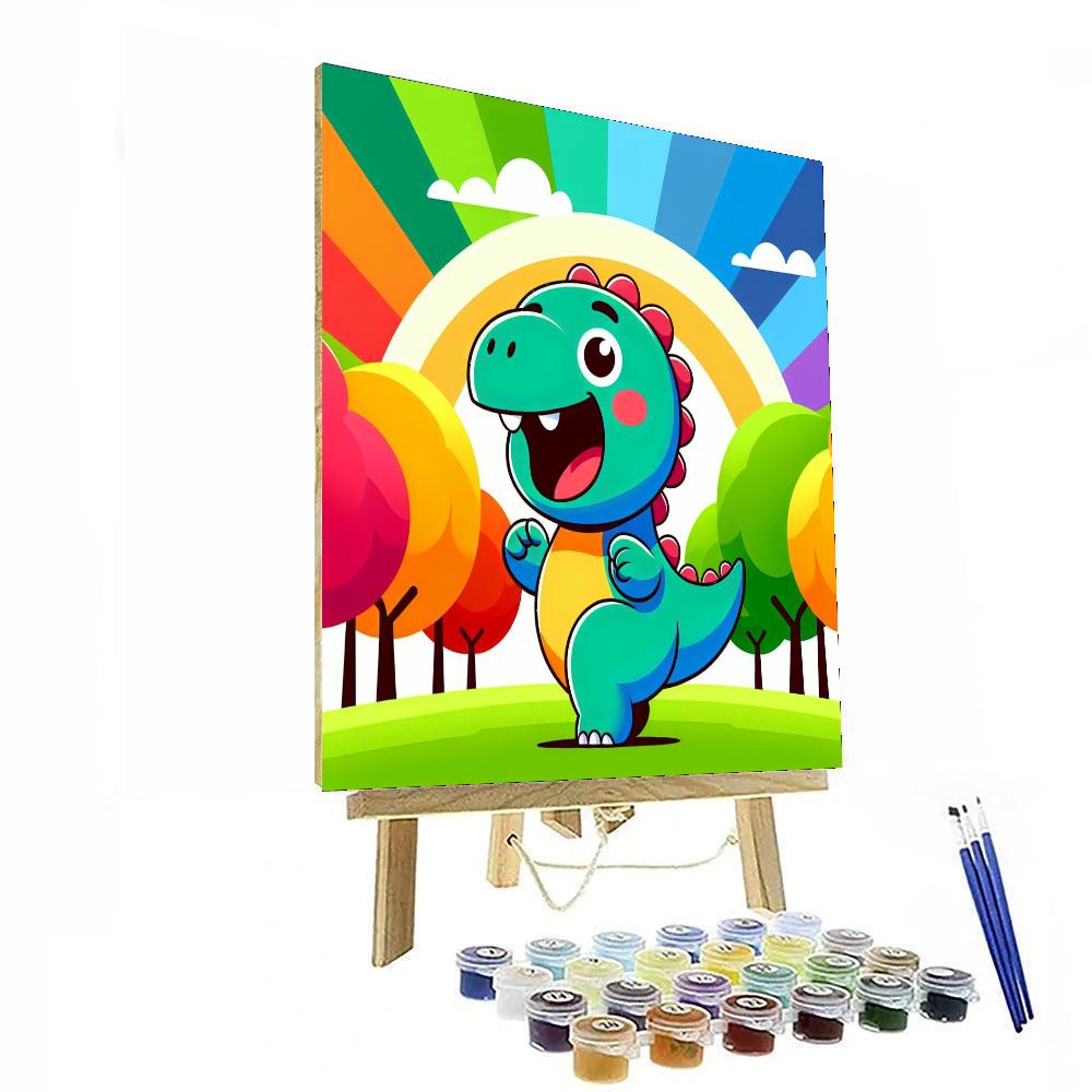 Charming Dino Paint By Color