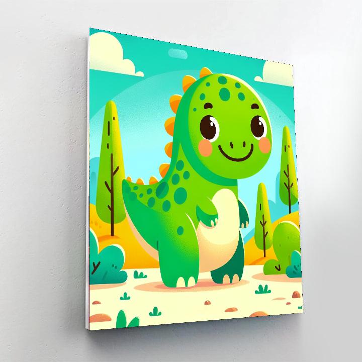 Funny Dinosaur Paint By Number