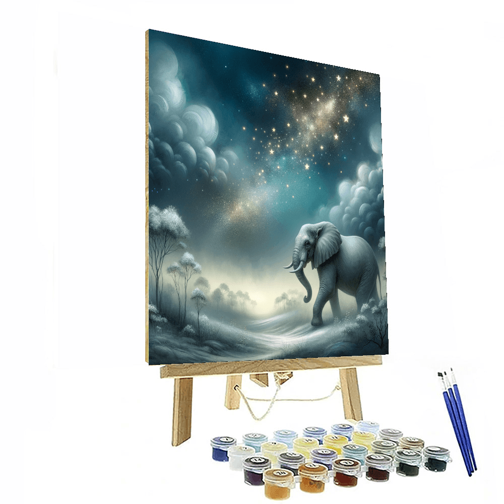 Starlit Elephant Journey Numbered Painting Kits