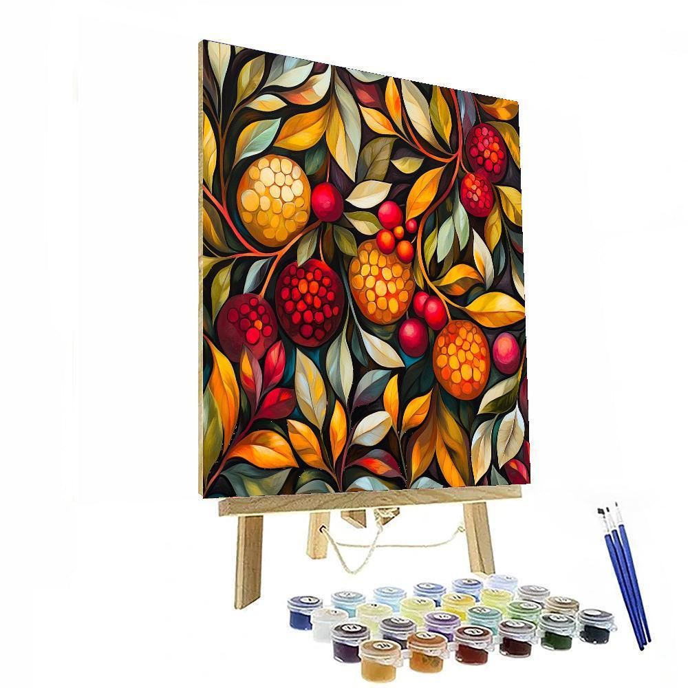 Frida Kahlo Inspired Fruits Of Resilience  Paint By Numbers Art