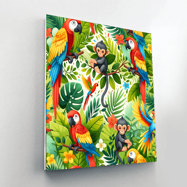 Playful Jungle Rhythm Paint By Numbers