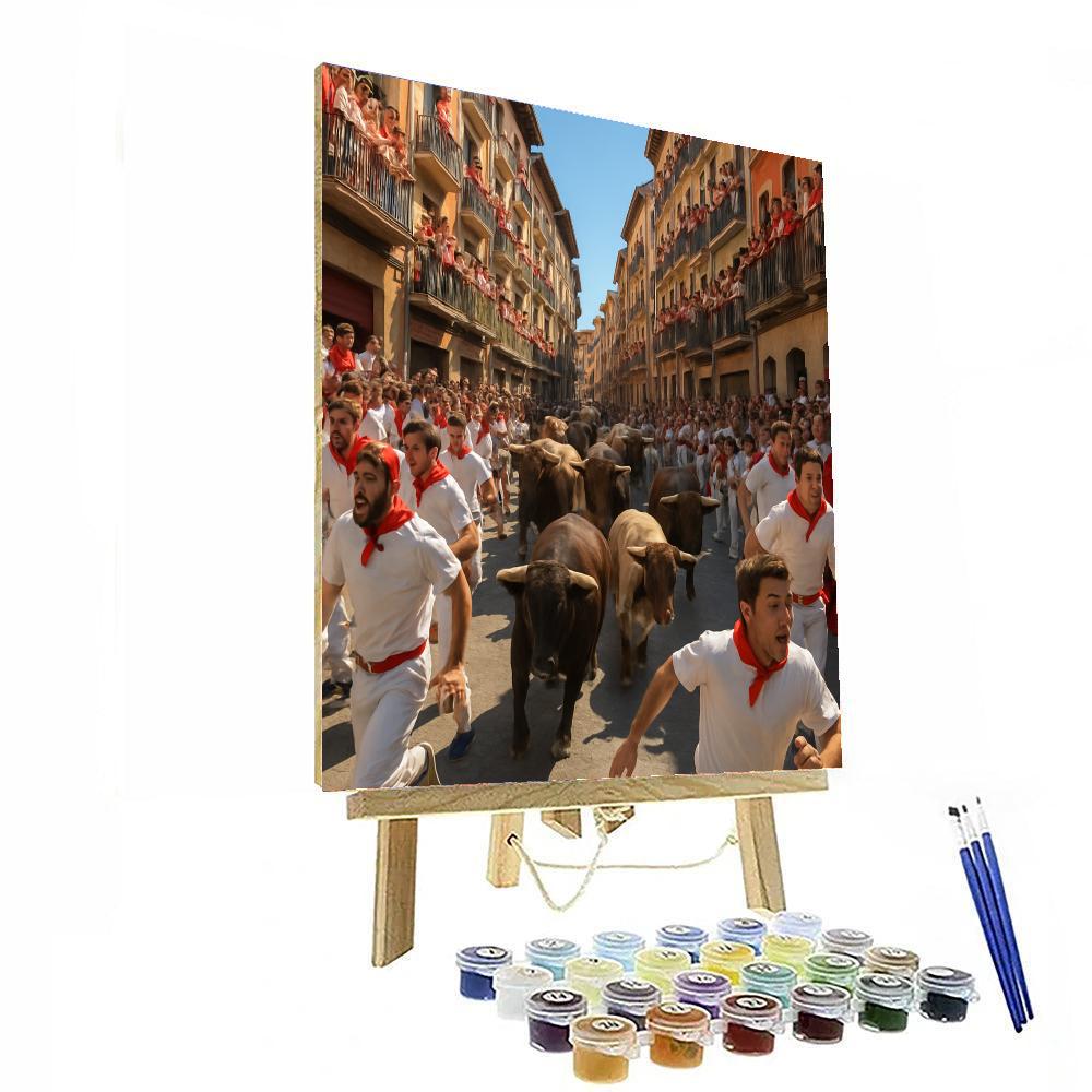 Dia De San Fermin - Spain Painting By Numbers Kit