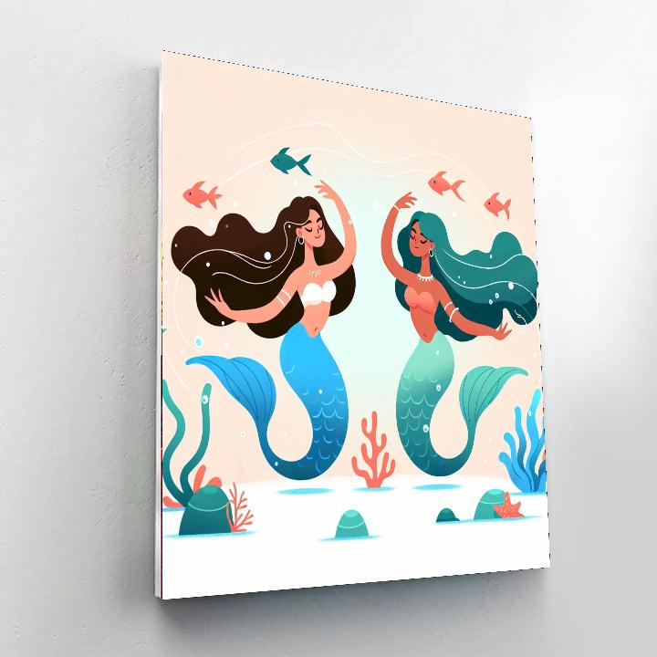 Mermaid's Ocean Dance Painting Number Kit