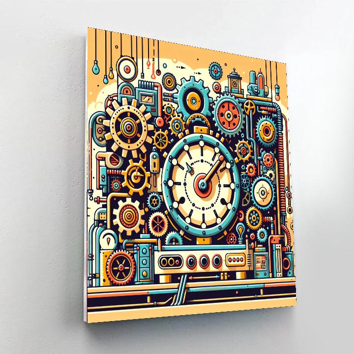 Steampunk Time Machine Paint By Number