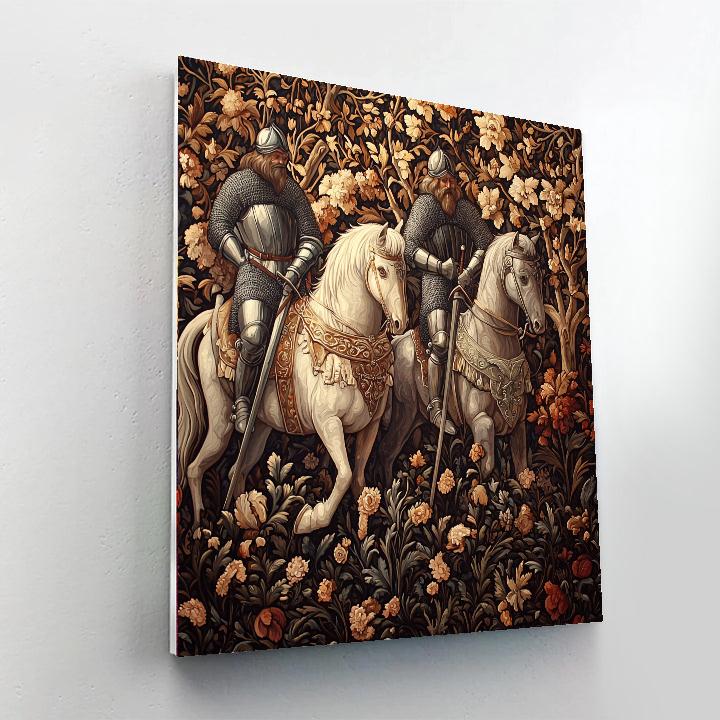 William Morris Inspired Medieval Tapestry Tale  Paint By Numbers