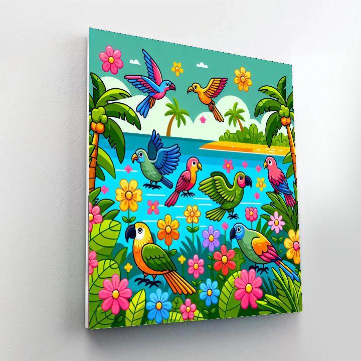 Tropical Paradise Playtime Painting By Numbers Kit