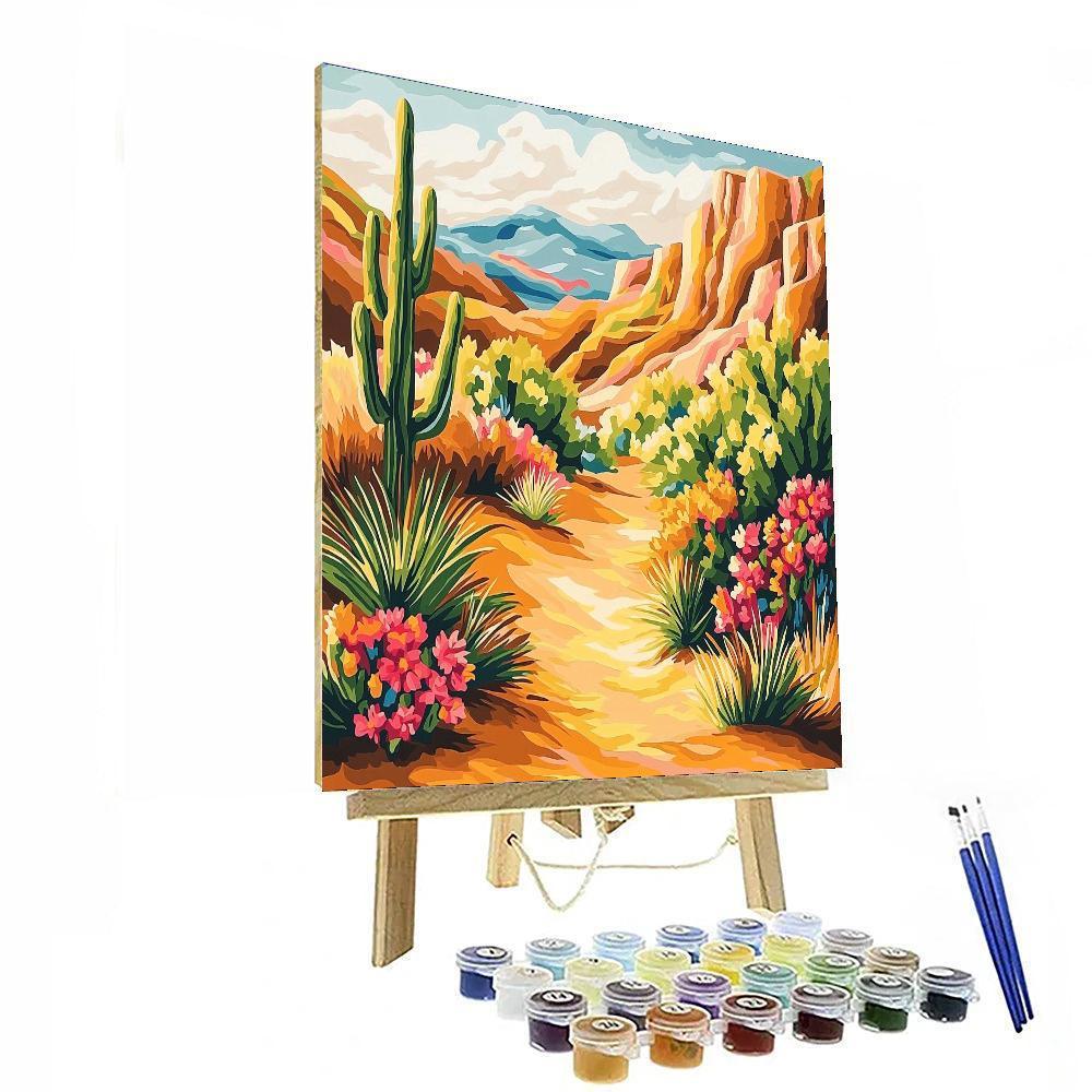 Georgia O'Keeffe Inspired Golden Desert Dreams  Paint By Numbers