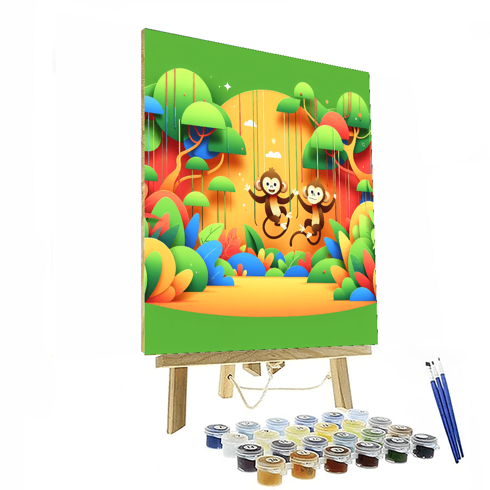 Mischievous Monkey Mischief Paint By Numbers Kits