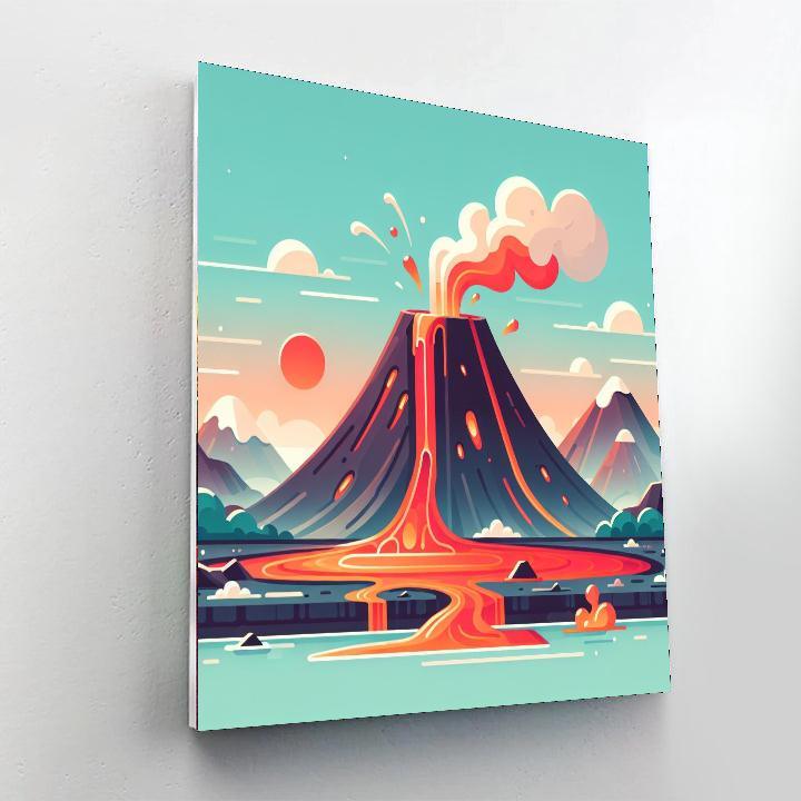 Epic Volcano Expedition Painting By Numbers Kit