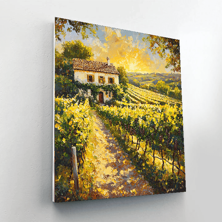 Camille Pissarro Inspired Sunlit Vineyards  Paint By Numbers Art